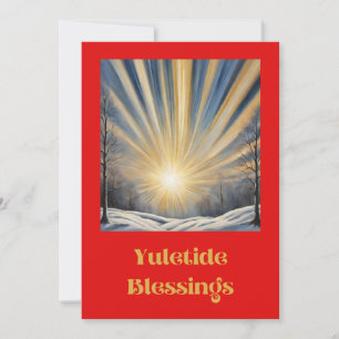Yuletide Blessings Blank Flat Vakantie Kaart