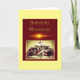 Yuletide Blessings Feestdagen Kaart