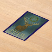 Yuletide Blessings Stag Acrylic Invitation Card Acryl Uitnodigingen (Laagn)