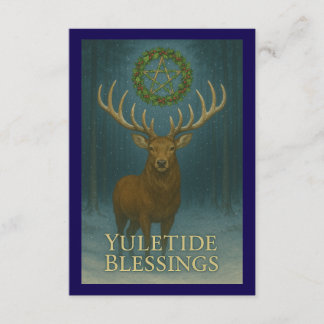 Yuletide Blessings Stag Enclosure Card Informatiekaartje