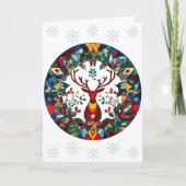 Yuletide Blessings Winter Solstice Holiday Kaart (Voorkant)