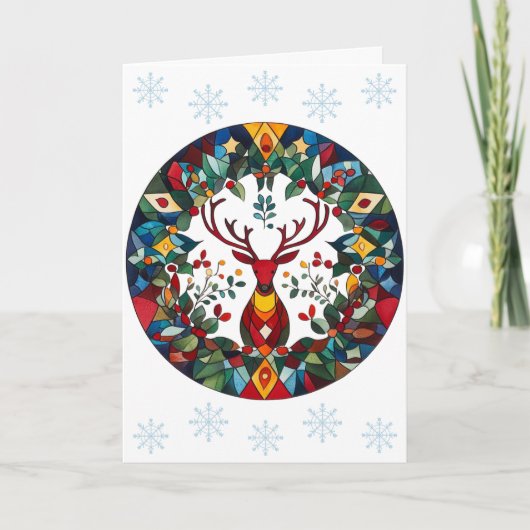 Yuletide Blessings Winter Solstice Holiday Kaart (Voorkant)