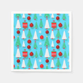 Yuletide Blue Napkin Servet (Voorkant)