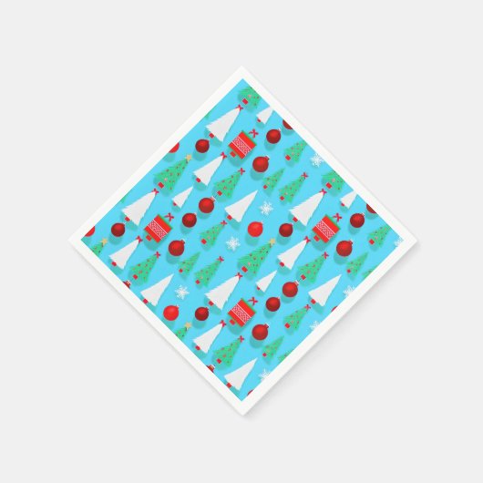 Yuletide Blue Napkin Servet (Hoek)