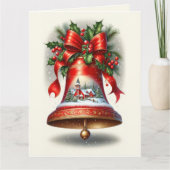 Yuletide Carol Bell Kaart (Voorkant)
