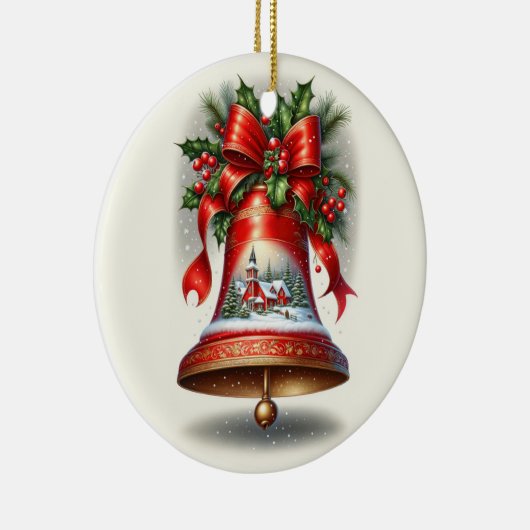 Yuletide Carol Bell Keramisch Ornament (Rechts)