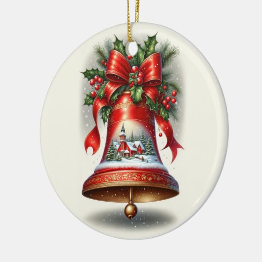 Yuletide Carol Bell Keramisch Ornament (Links)