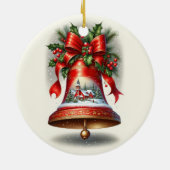 Yuletide Carol Bell Keramisch Ornament (Achterkant)