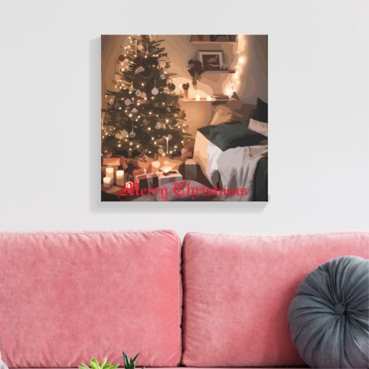 Yuletide Charm Canvas Afdruk (Insitu (Woonkamer))