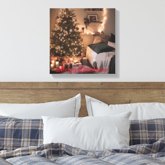 Yuletide Charm Canvas Afdruk (Insitu (Slaapkamer))