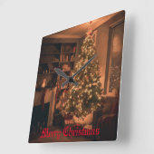 Yuletide Charm Vierkante Klok (Hoek)