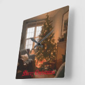 Yuletide Charm Vierkante Klok (Hoek)