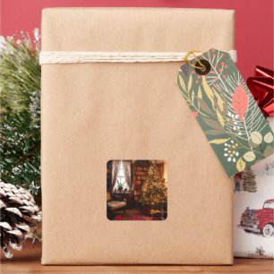 Yuletide Charm Vierkante Sticker