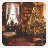 Yuletide Charm Vierkante Sticker (Voorkant)