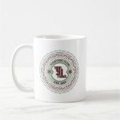 Yuletide Club EST. 1985 Holiday Crest Design Koffiemok (Links)