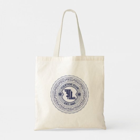 Yuletide Club EST. 1985 Holiday Crest Design Tote Bag (Achterkant)