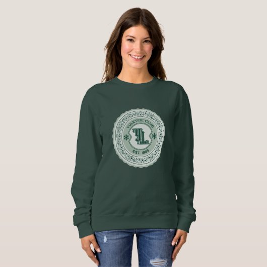 Yuletide Club EST. 1985 Holiday Crest Design Trui (Voorkant volledig)