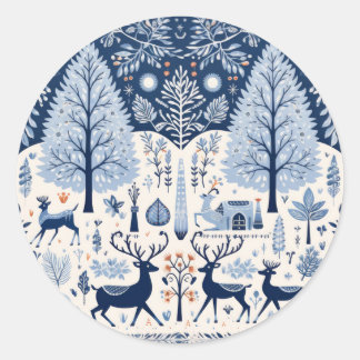 Yuletide Decor Ronde Sticker