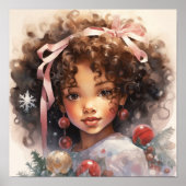 Yuletide Elegance - Black Child Beauty Poster (Voorkant)