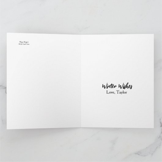 Yuletide Fantasy Goddess Wenskaart Kaart (Binnen)