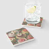 Yuletide Feast Stenen Onderzetter (Zijkant)