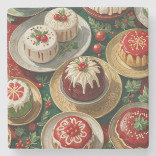 Yuletide Feast Stenen Onderzetter