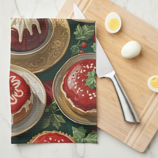 Yuletide Feast Theedoek (Quarter Fold)