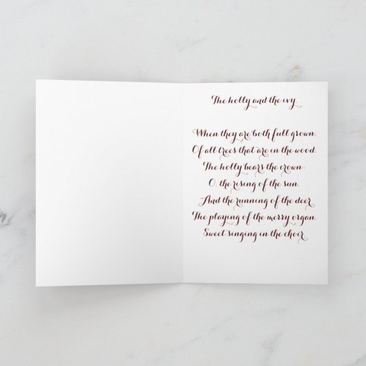 Yuletide Feestdagen Kaart (Binnen)