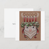 Yuletide Ferret-kerstkaart Bedankkaart (Voorkant / Achterkant)