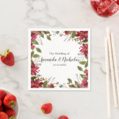 Yuletide | Floral Christmas Winter lijst bruiloft Servet (Insitu)