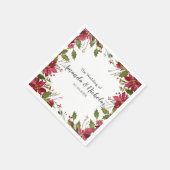 Yuletide | Floral Christmas Winter lijst bruiloft Servet (Hoek)