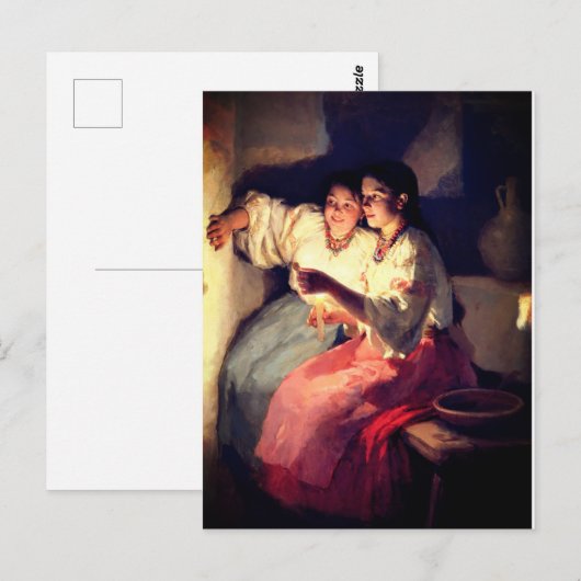 YULETIDE FORTUNE TELLLERS VAN PYMONENKO BRIEFKAART (Voorkant / Achterkant)