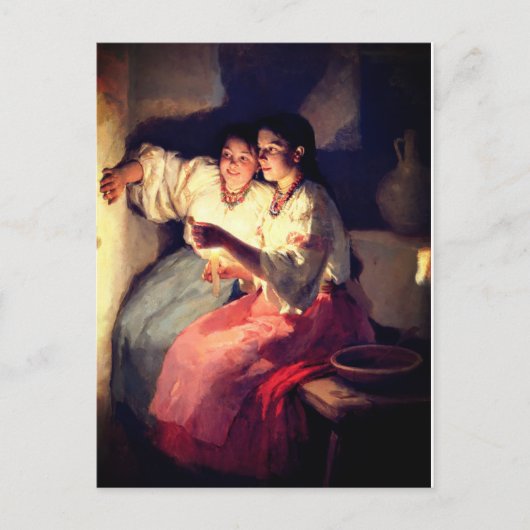 YULETIDE FORTUNE TELLLERS VAN PYMONENKO BRIEFKAART (Voorkant)