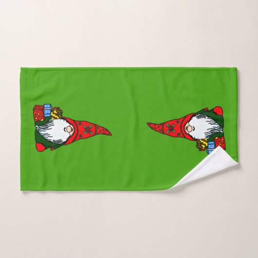 Yuletide Gnome Bathroom Towel Set Bad Handdoek (Handdoek)