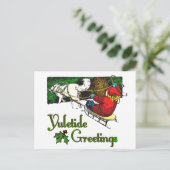 Yuletide Greetings Card Briefkaart (Staand voorkant)