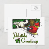 Yuletide Greetings Card Briefkaart (Voorkant / Achterkant)