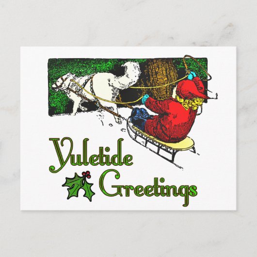 Yuletide Greetings Card Briefkaart (Voorkant)
