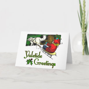Yuletide Greetings Card Feestdagen Kaart