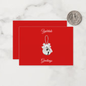 Yuletide Greetings Card Notitiekaartje (Voorkant / Achterkant in situ)