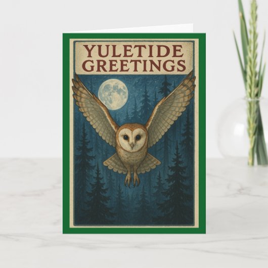 Yuletide Greetings Christmas Card Kaart (Voorkant)