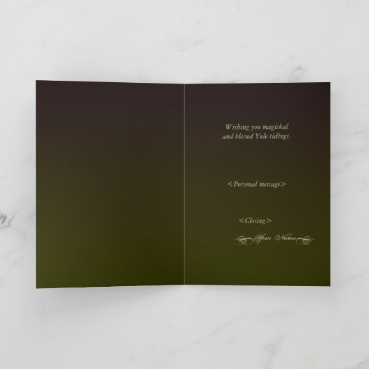 Yuletide Greetings Feestdagen Kaart (Binnen)