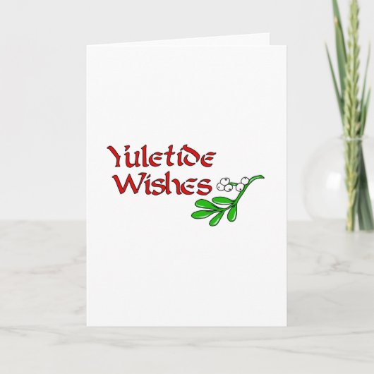 Yuletide Greetings Feestdagen Kaart (Voorkant)