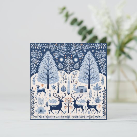 Yuletide Greetings Feestdagenkaart (Staand voorkant)