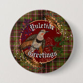 Yuletide Greetings Northern Flicker Ronde Button 7,6 Cm (Voorkant)