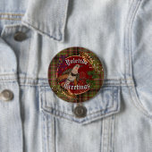 Yuletide Greetings Northern Flicker Ronde Button 7,6 Cm (In situ)