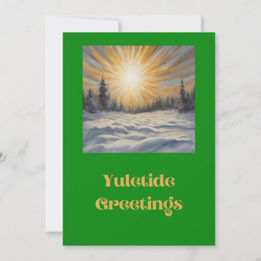Yuletide Groeten  Feestdagenkaart (Voorkant)