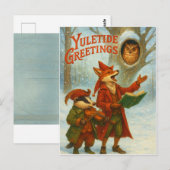 Yuletide Groeten Gevouwen Wenskaart Briefkaart (Voorkant / Achterkant)