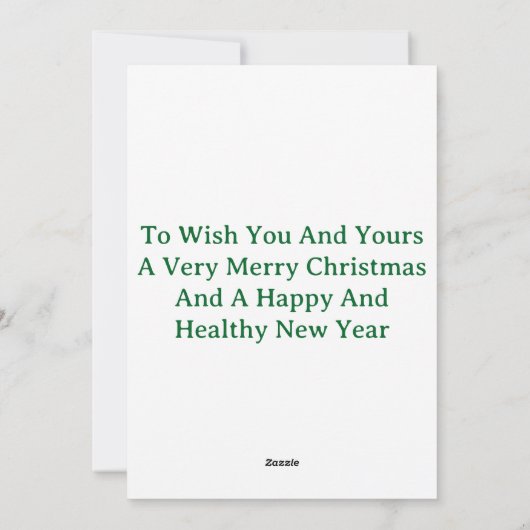 Yuletide Groeten Kaart (Achterkant)