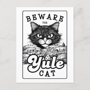 Yuletide Groeten - Pas op voor de Yule Cat Feestdagenkaart