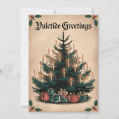 Yuletide Groetjes - Feestelijke Kandelaar Boom Feestdagenkaart (Voorkant)